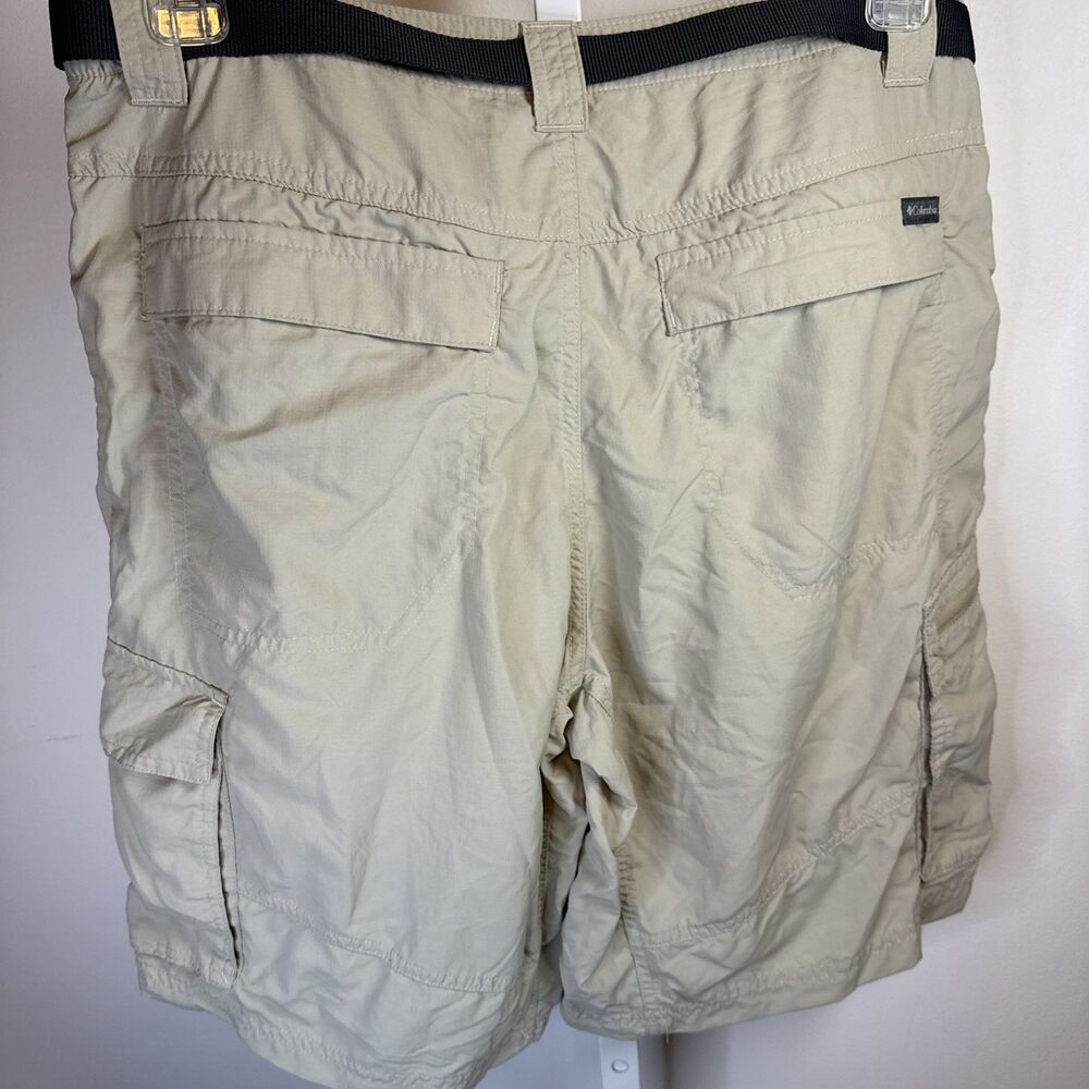 Columbia Men's Tan Cargo Shorts Omni Shade Sun Protection Size 36W 10L Belted - Picture 5 of 5